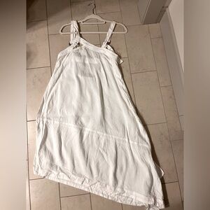 Anthropologie white linen cover up